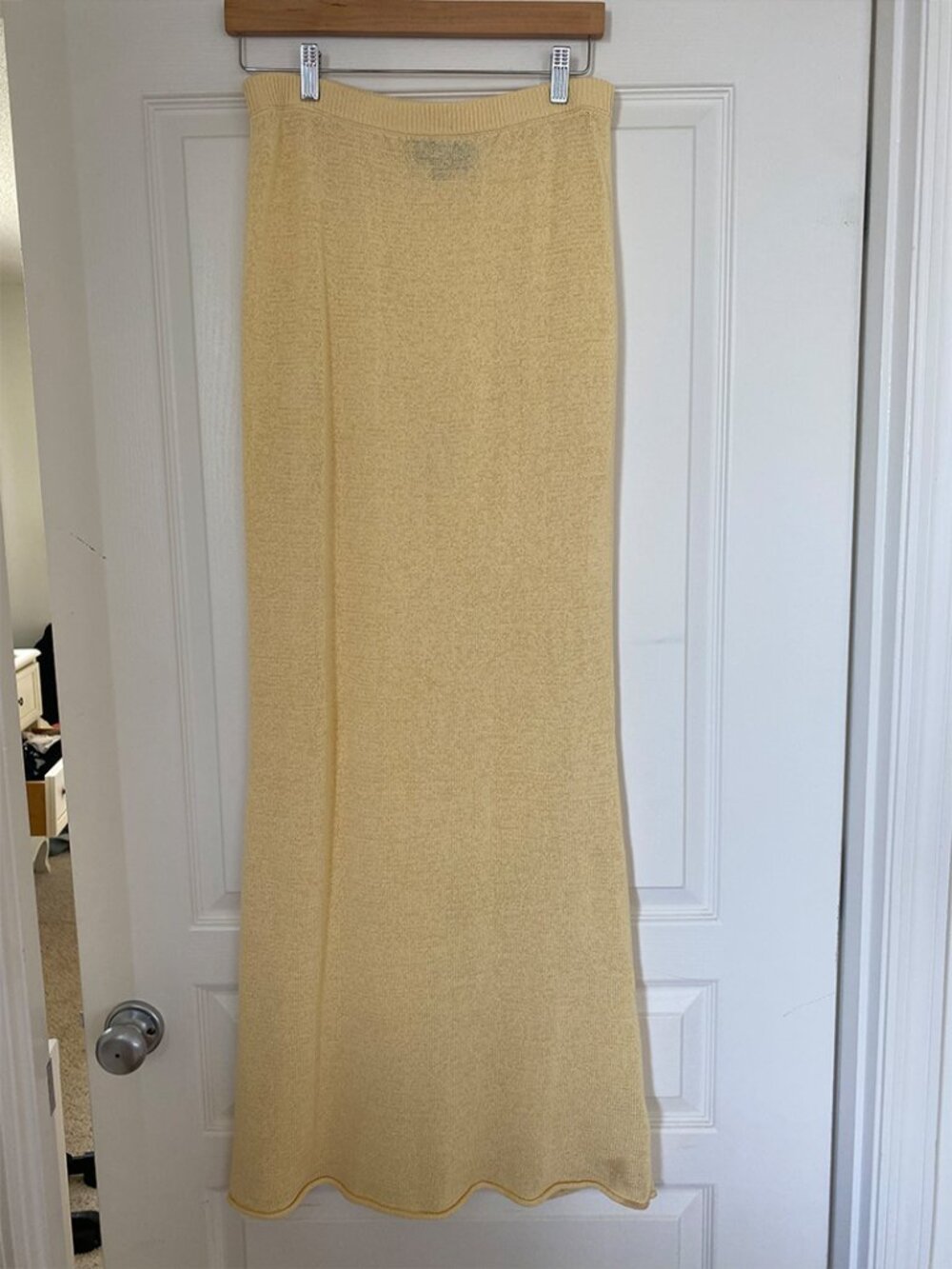 SER.O.YA Kora Knit Maxi Skirt in Butter Yellow Medium - Picture 4 of 8